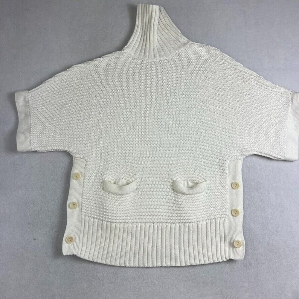 J. Crew Poncho Sweater Womens Small Turtleneck Merino Wool Blend Style#AR947